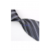 Stropdas grijs blauw wit Streep